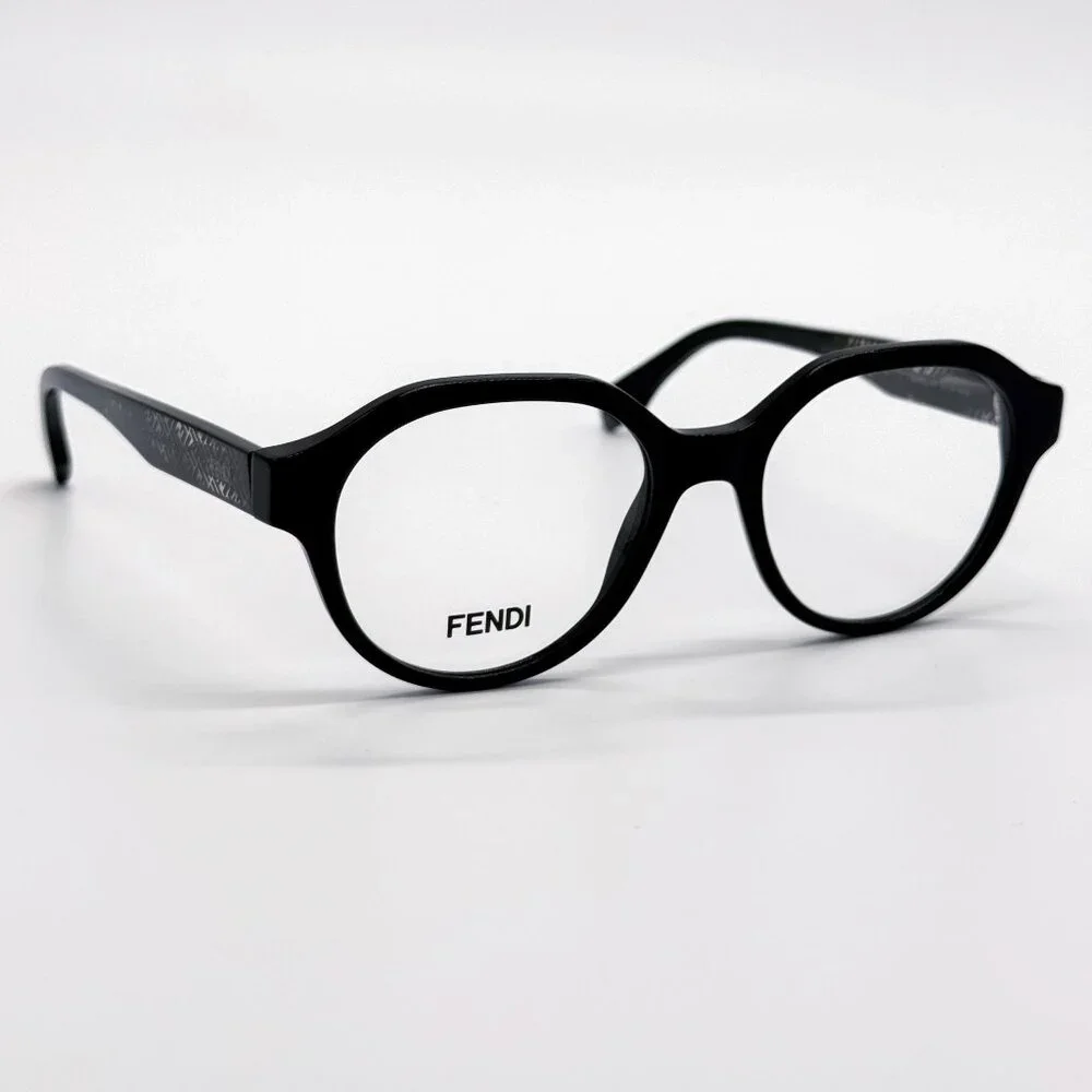 NEW FENDI EYEGLASES FE50049I 001 ROUND BLACK WOMEN EYEWEAR FENDI